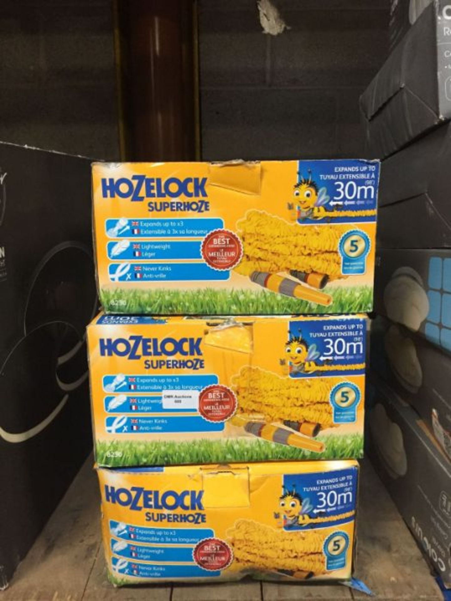 9 X HOZELOCK SUPERHOZE 30M EXPANDING HOSEPIPES / RRP £450.00 / UNTESTED CUSTOMER RETURNS