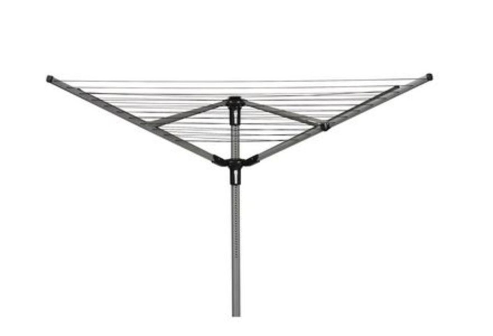1 X 4-ARM BLACK SILVER EFFECT ROTARY AIRER, 60M / RRP £50.00 / UNTESTED CUSTOMER RETURN, PICTURE FOR