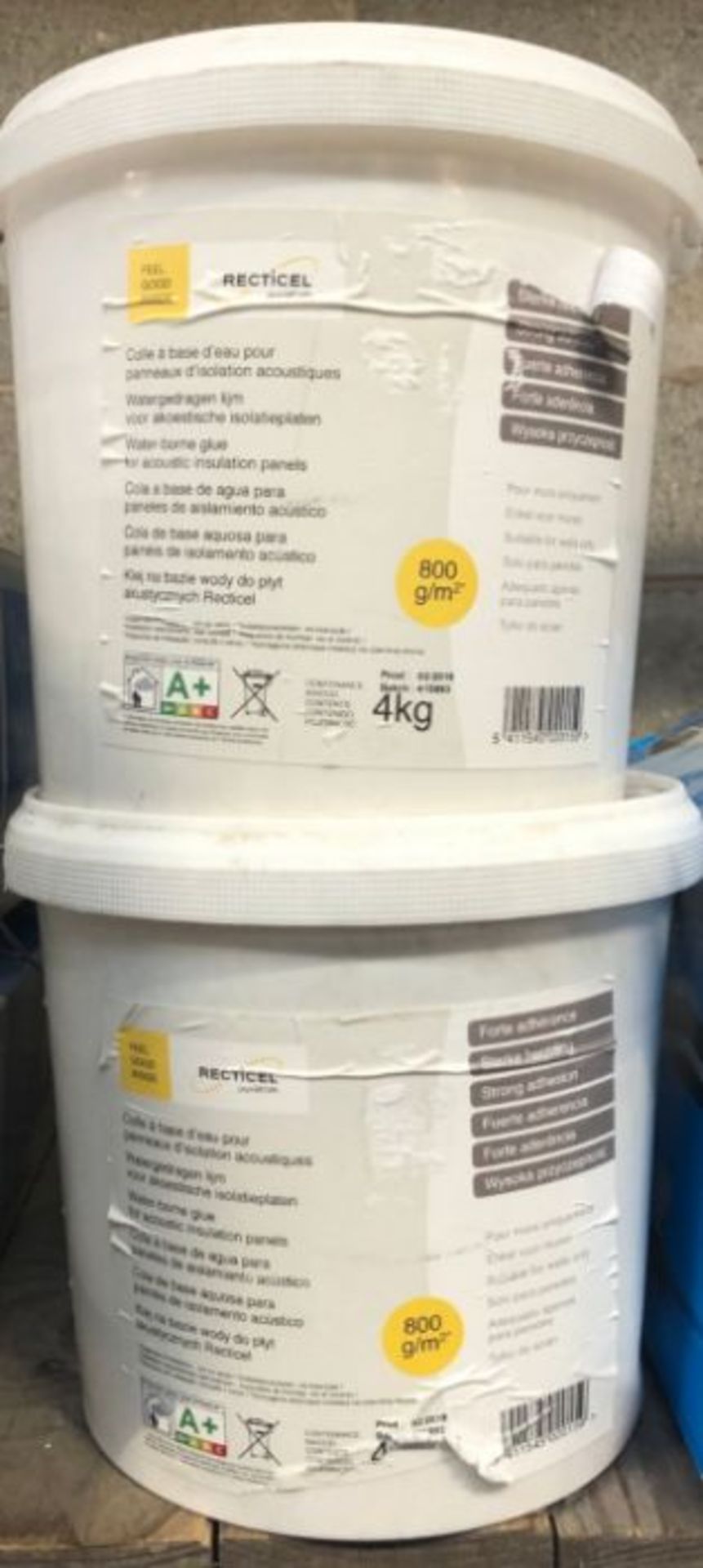 4 X TUBS OF RECTICEL INSTASOFT HIGH STRENGTH GRAB ADHESIVE 4L / COMBINED RRP £80.00 / CUSTOMER