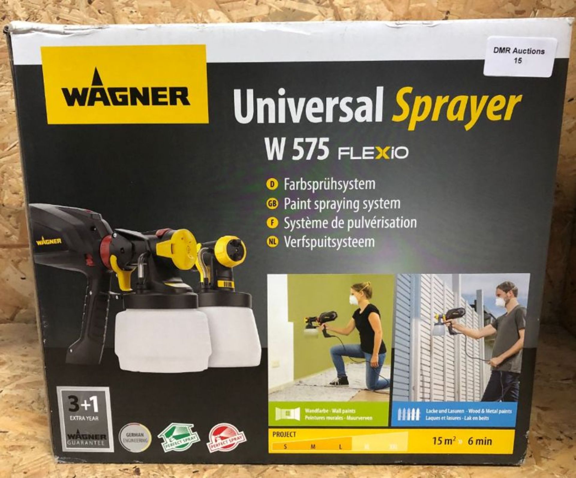 1 X WAGNER W 575 630W CORDED HVLP PAINT SPRAYER / RRP £120.00 / UNTESTED CUSTOMER RETURN