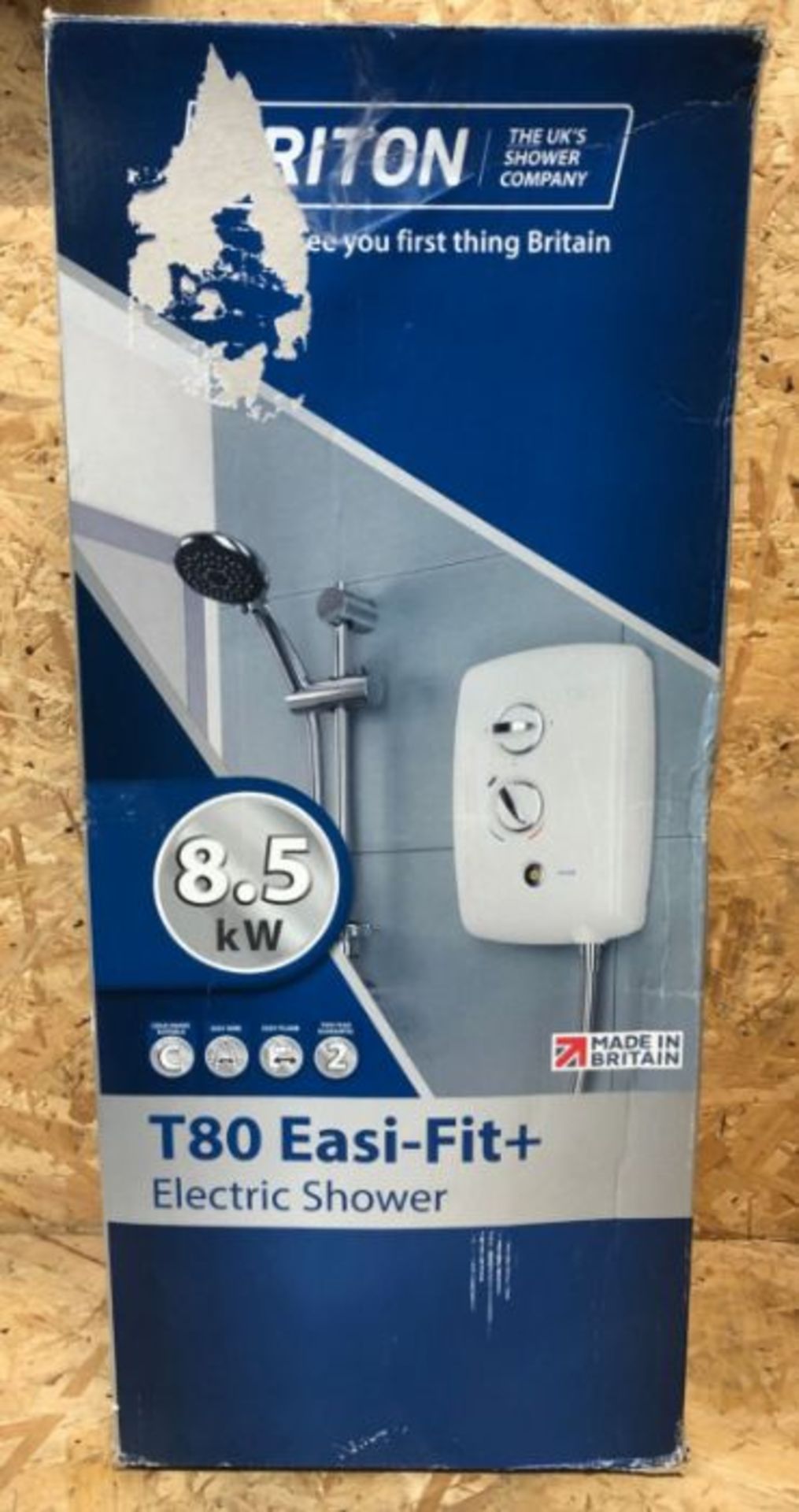 2 X TRITON T80 EASI-FIT+ WHITE ELECTRIC SHOWERS, 8.5KW / COMBINED RRP £200.00 / UNTESTED CUSTOMER