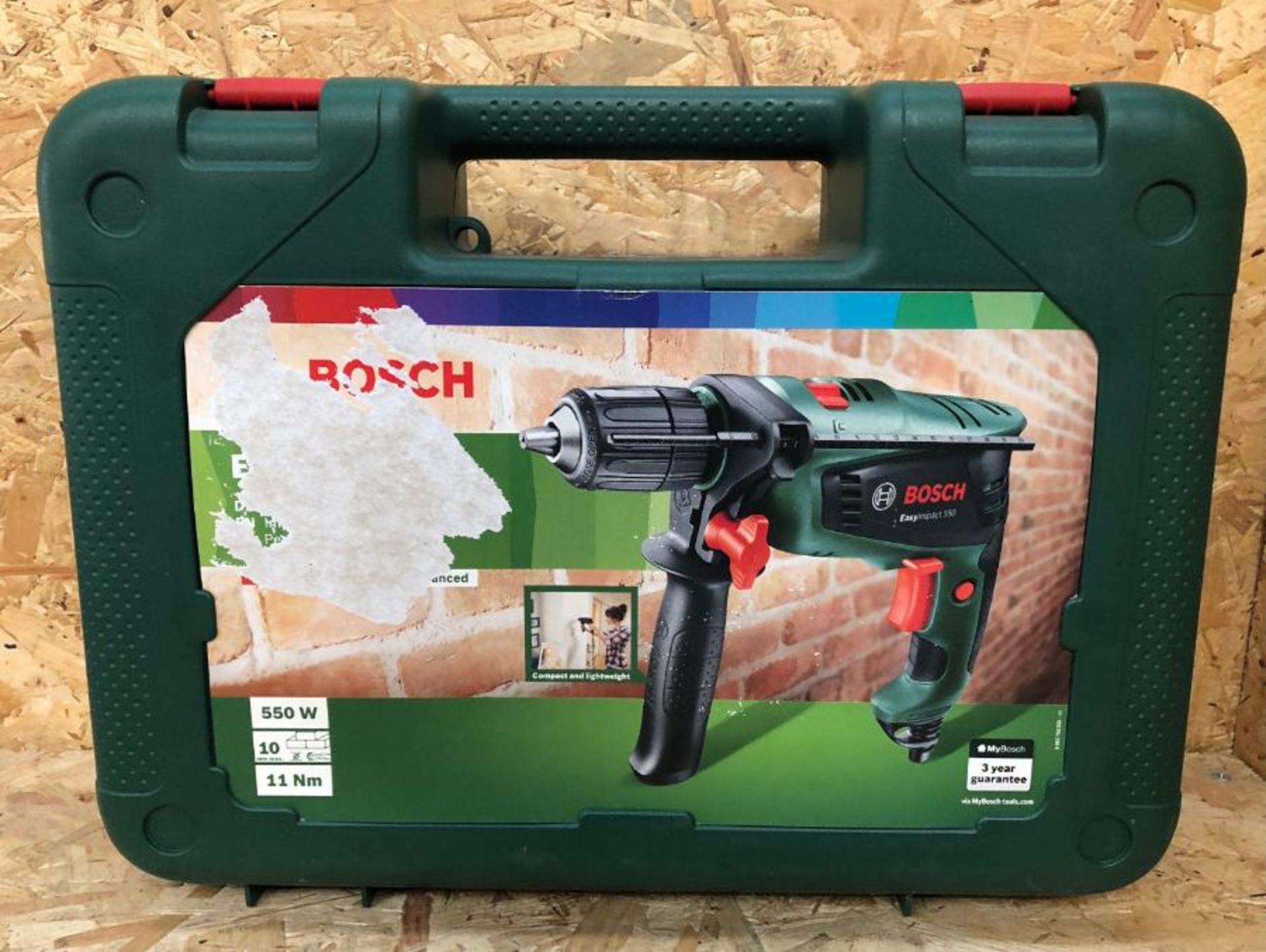 1 X BOSCH 550W 240V CORDED HAMMER DRILL EASYIMPACT 550 / RRP £40.00 / UNTESTED CUSTOMER RETURN