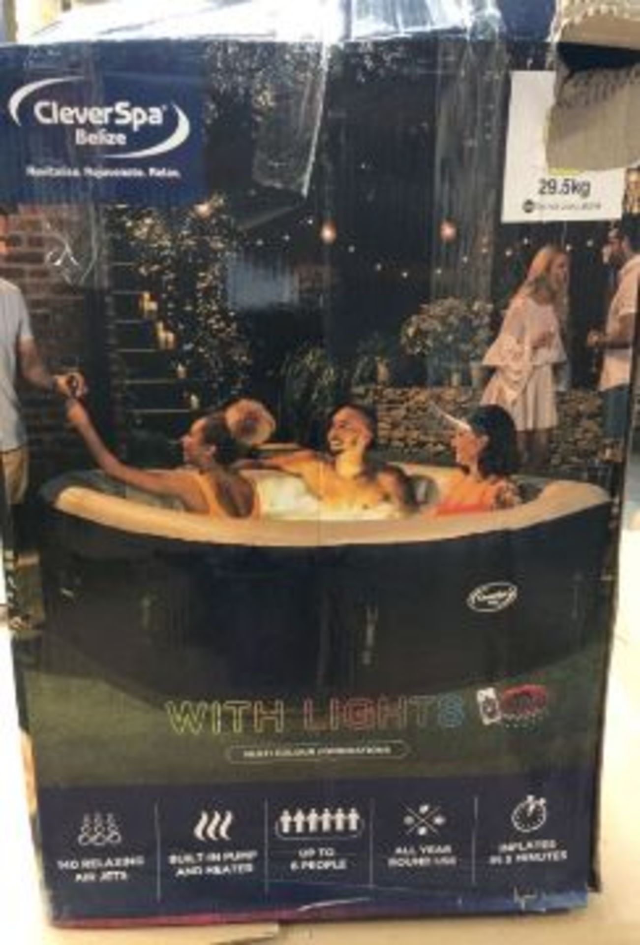 1 x CLEVERSPA BELIZE 6 PERSON HOT TUB - RRP £556.24