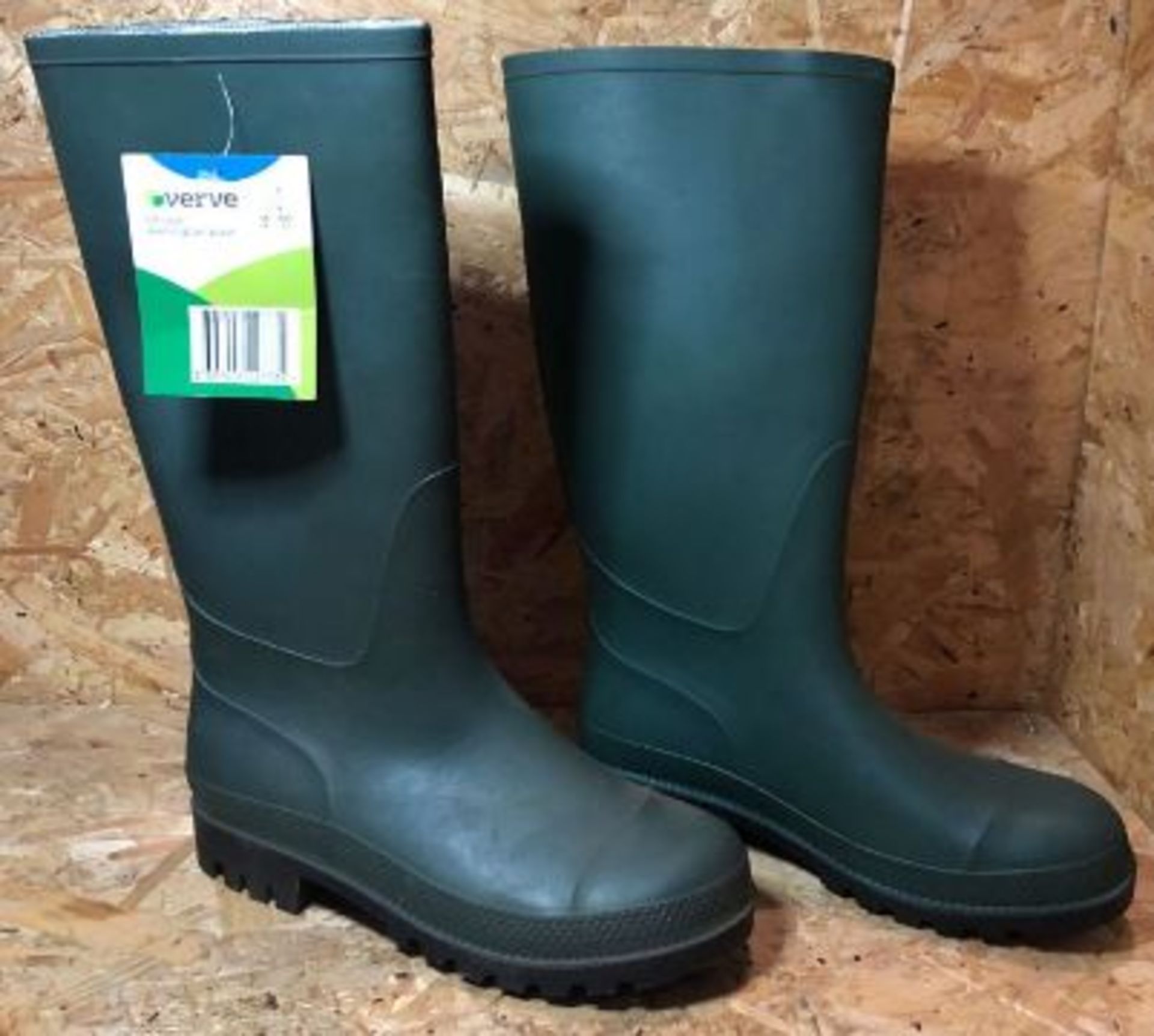 4 X PAIRS OF VERVE UNISEX WELLINGTON BOOTS - GREEN / SIZE: 4 UK / APPEARS TO BE UNUSED, LOOK LIKE NE