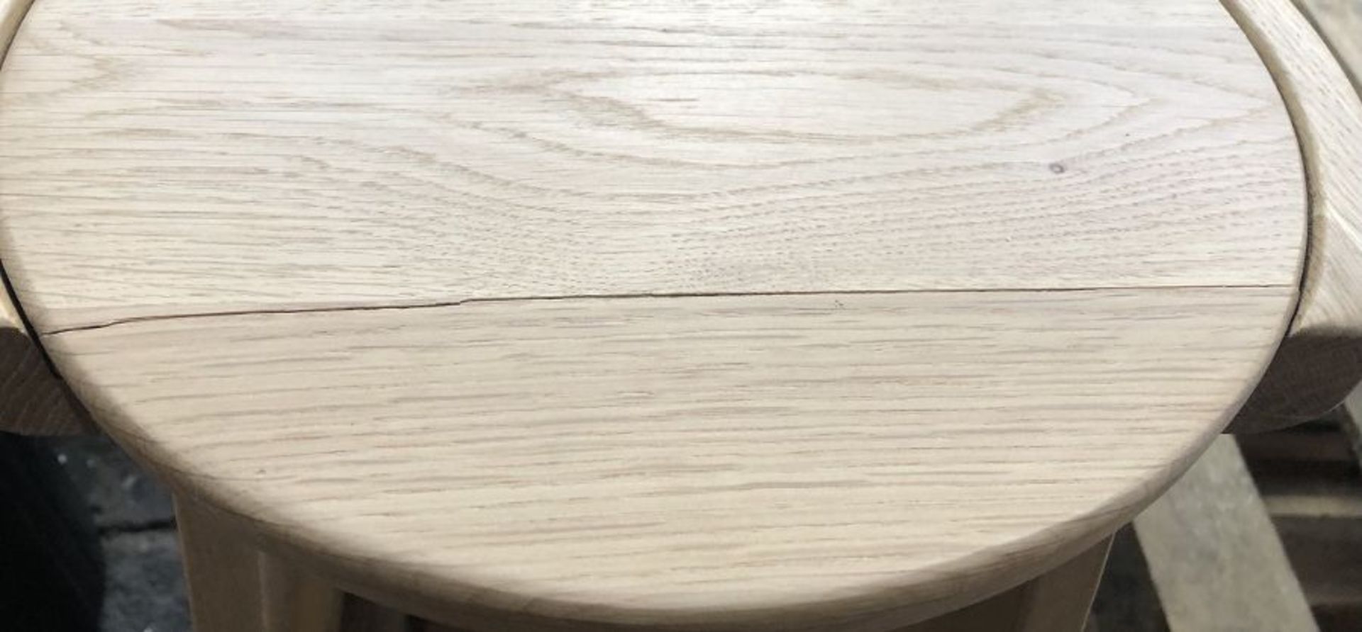 LA REDOUTE TIBET SOLID OAK STOOL / SIDE TABLE - Image 2 of 2