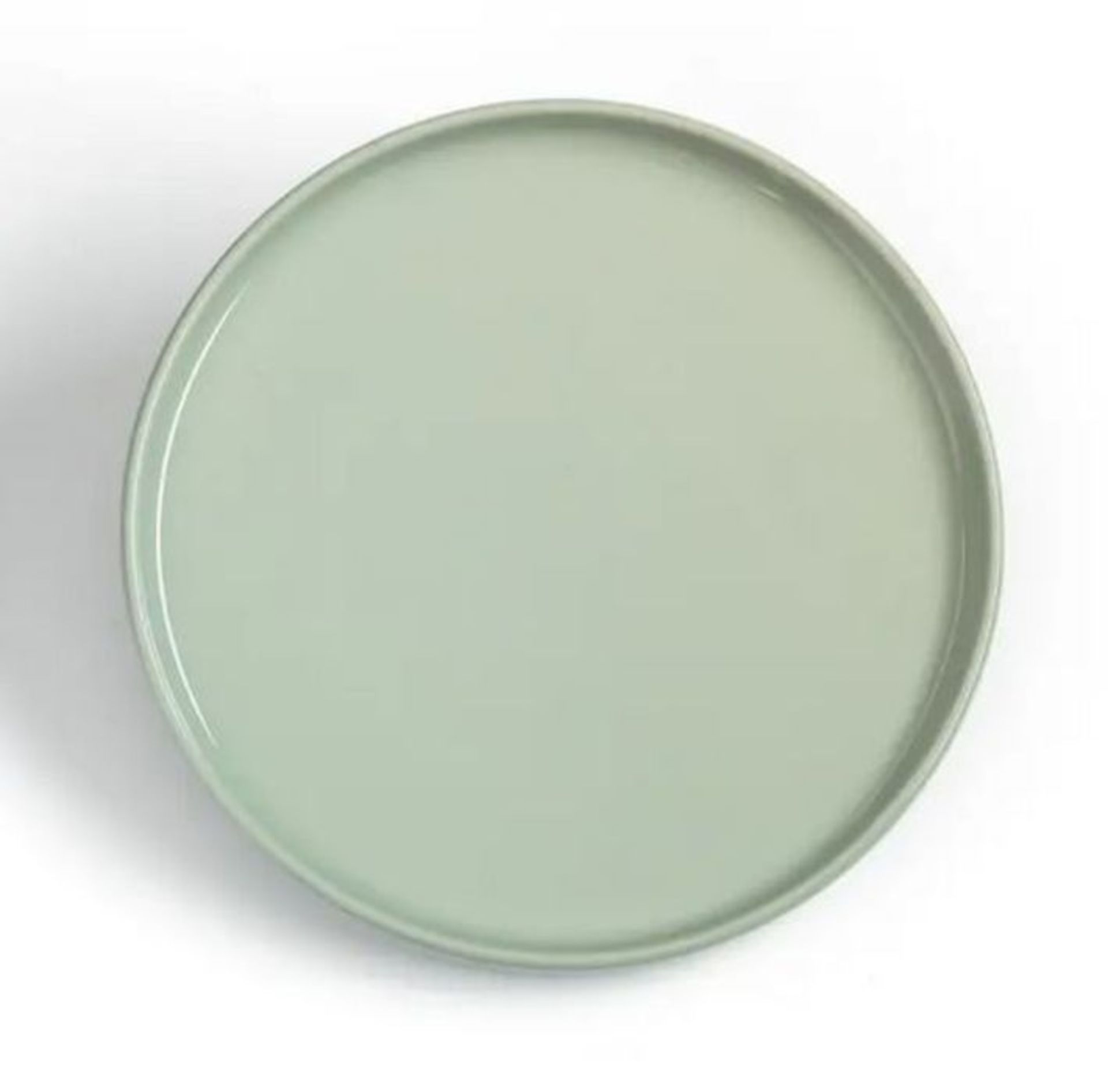 1 X LA REDOUTE SET OF 4 ELINOR STONEWARE DESERT PLATES IN PALE GREEN / RRP £28.00 / GRADE A