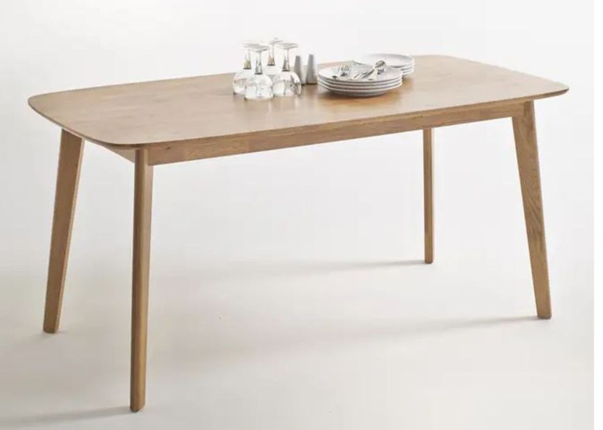 LA REDOUTE JIMI SOLID OAK DINING TABLE (SEATS 6)