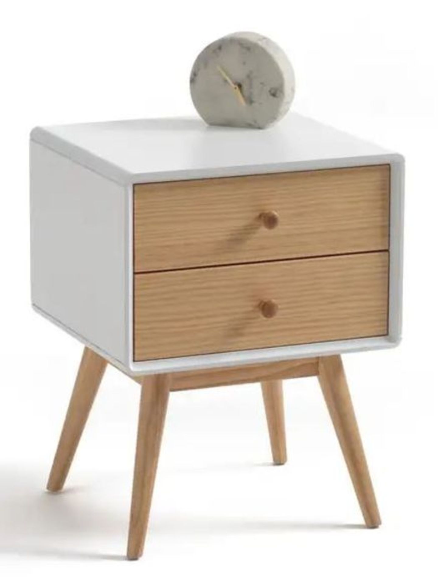 LA REDOUTE JIMI BEDSIDE TABLE WITH 2 DRAWERS