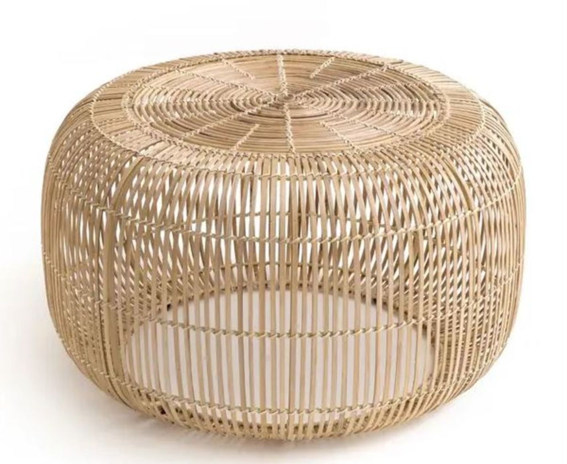 LA REDOUTE BANGOR ROUND BAMBOO COFFEE TABLE