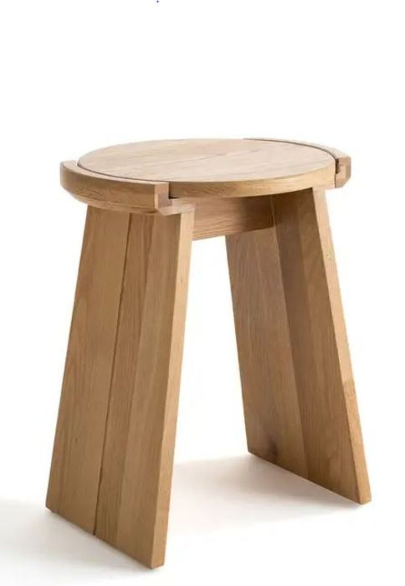 LA REDOUTE TIBET SOLID OAK STOOL / SIDE TABLE