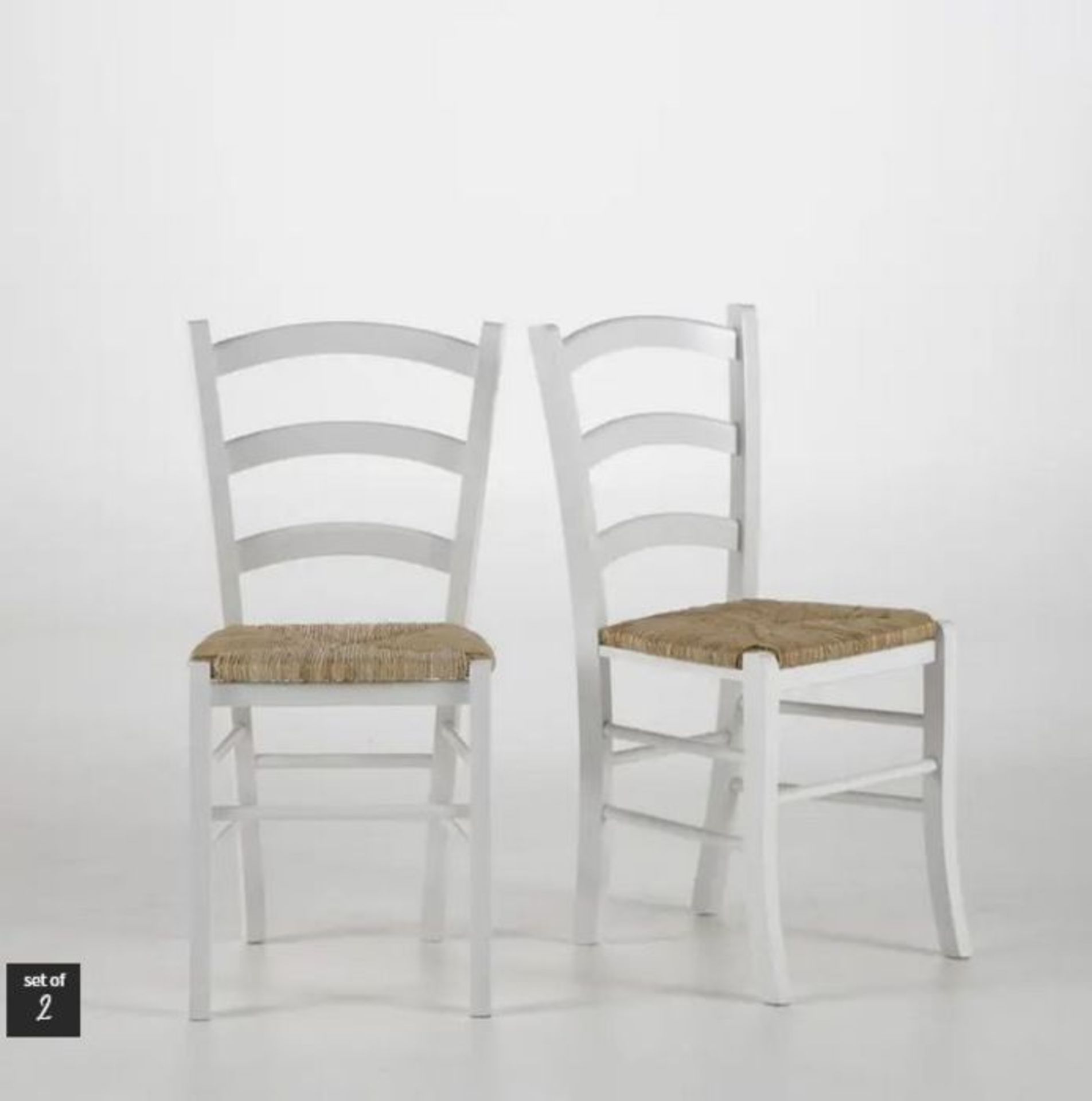 LA REDOUTE SET OF 2 PERRINE COUNTRY-STYLE CHAIRS