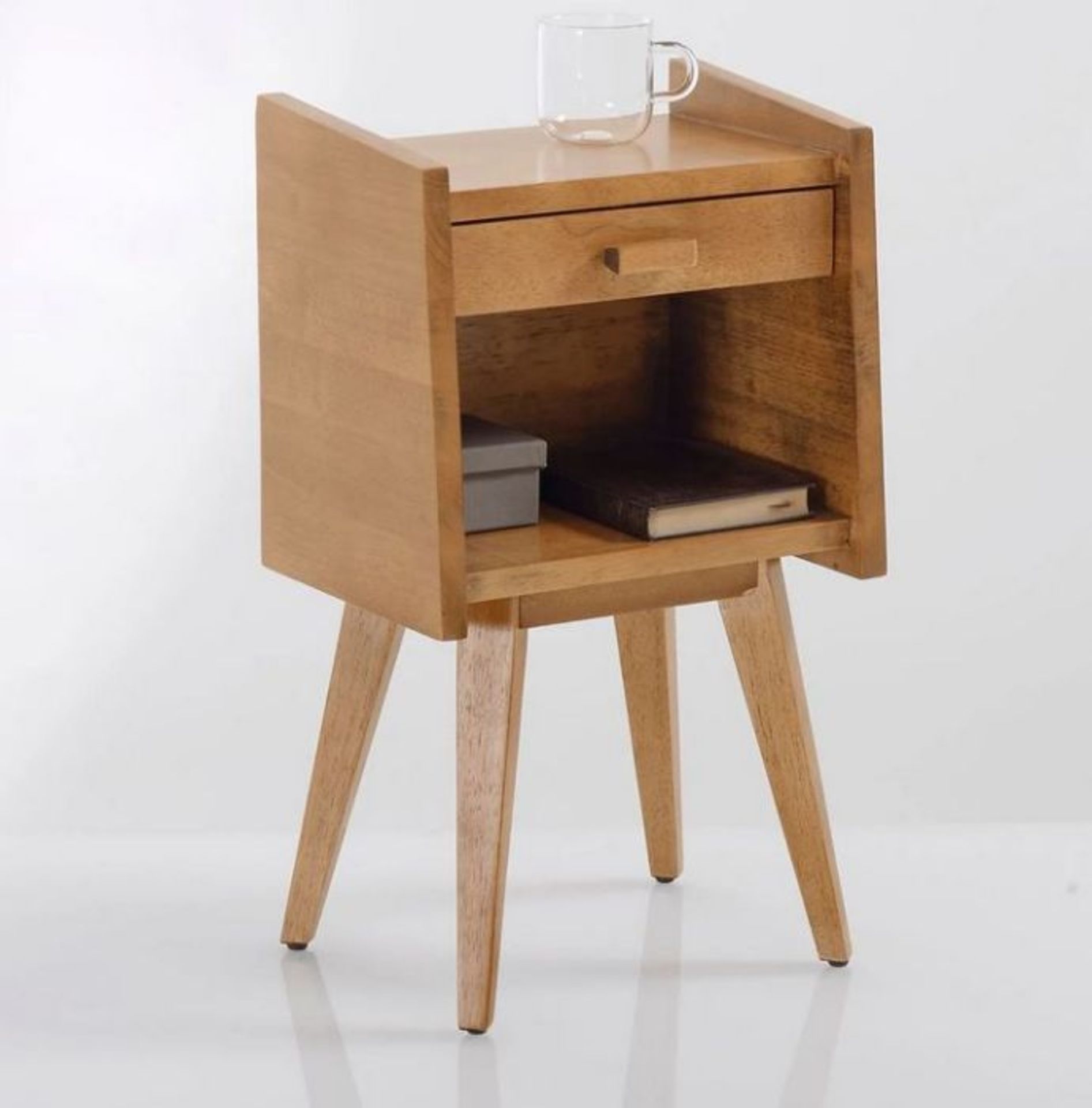 LA REDOUTE QUILDA OAK VINTAGE BEDSIDE TABLE