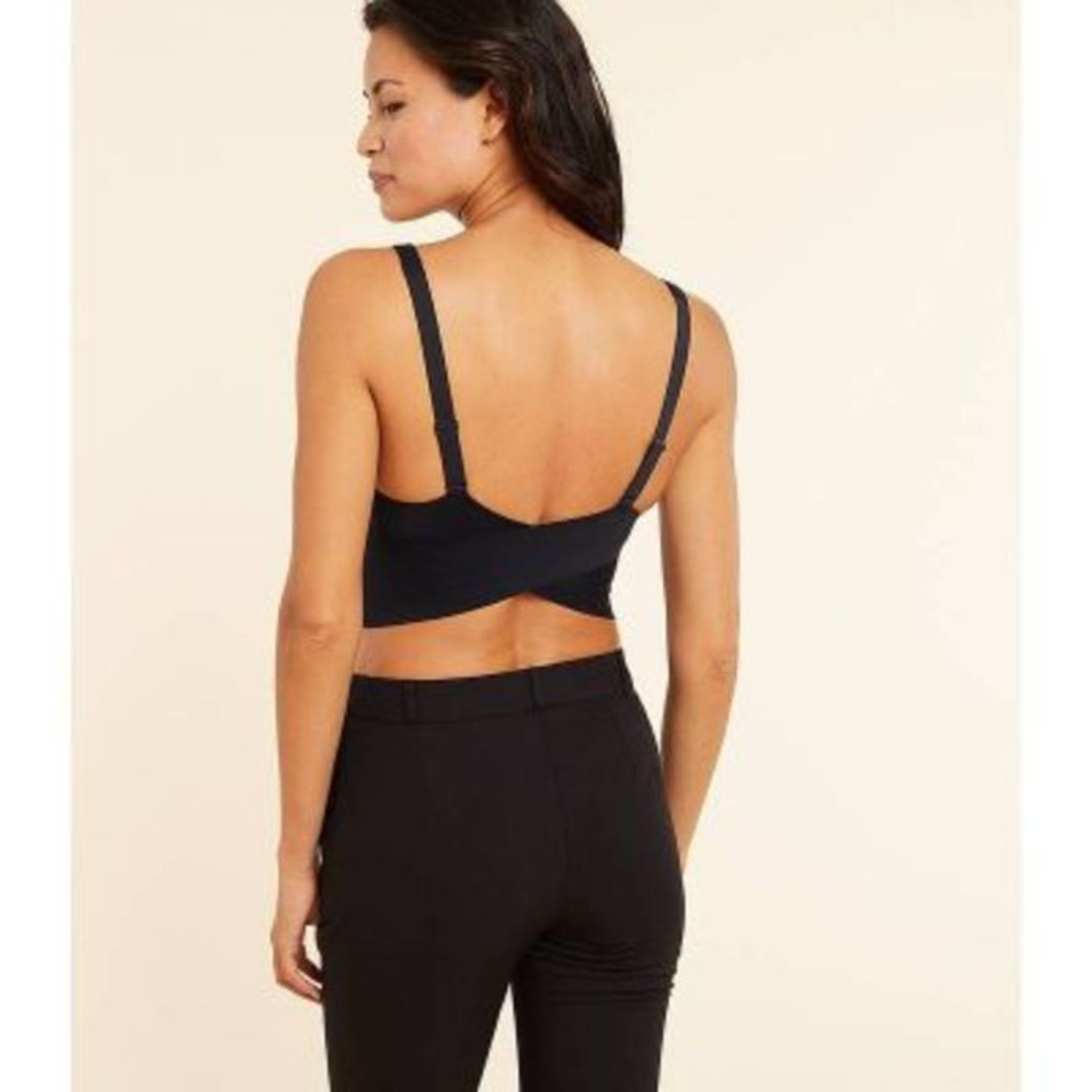 ETAM - 24 HOURS WRAPOVER BRALETTE WITHOUT UNDERWIRING - BLACK - SIZE: XS (UK 6). RRP £36.00 AS NEW - Image 2 of 3