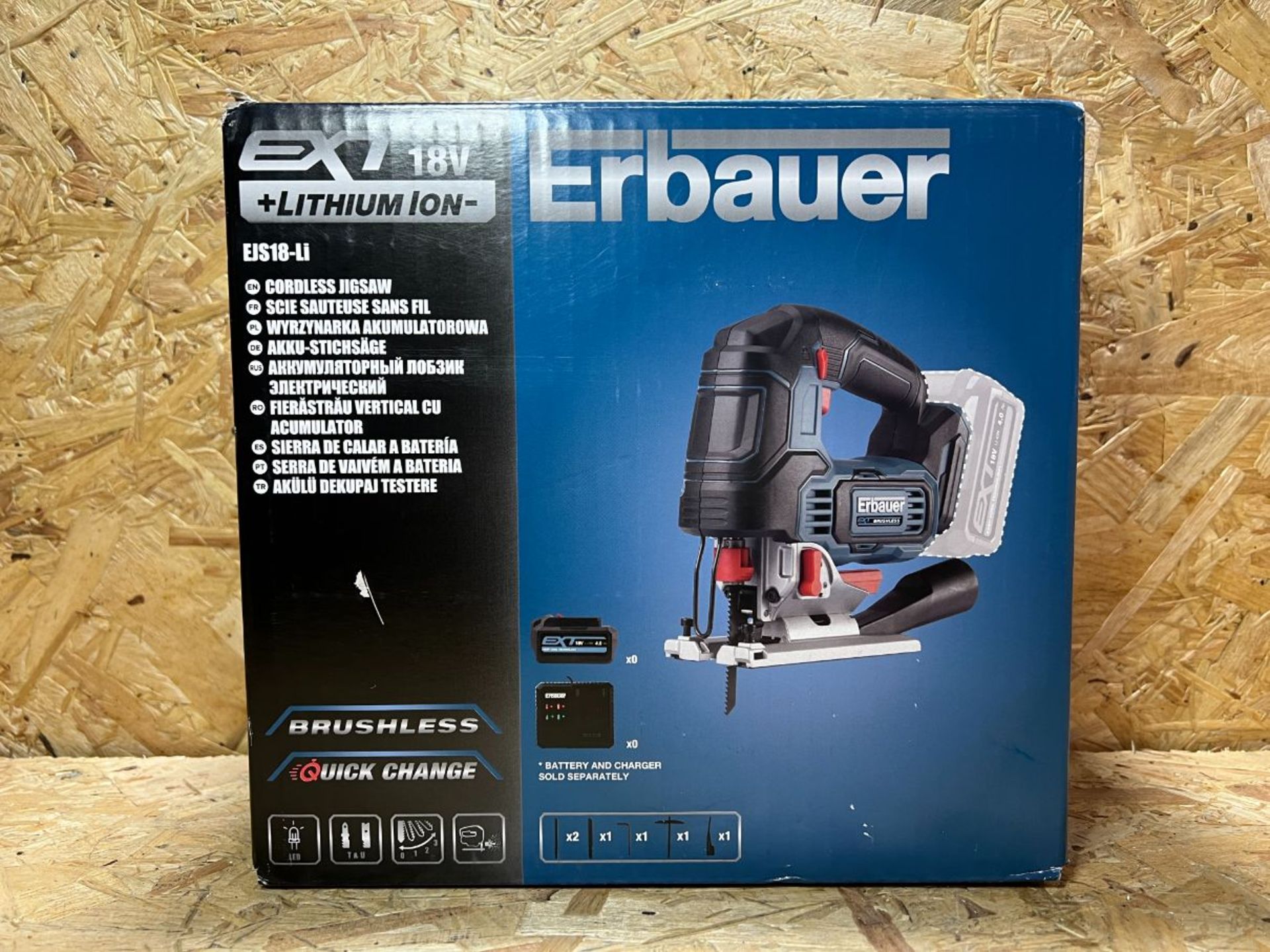 1 X ERBAUER EXT 18V CORDLESS JIGSAW EJS18-LI - BARE / RRP £70.00 / UNTESTED CUSTOMER RETURNS