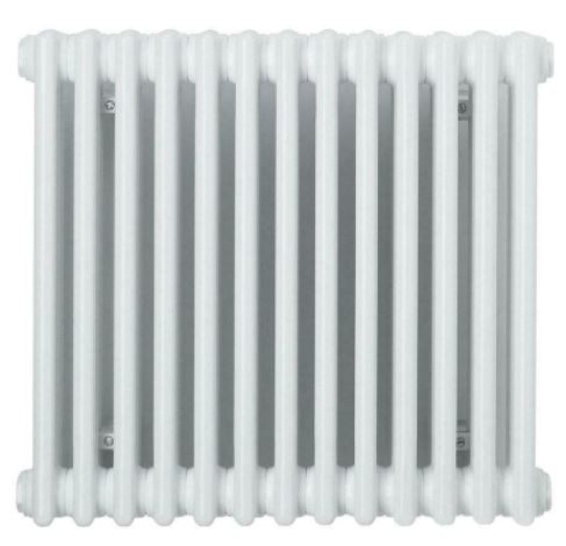 1 X ACOVA 2-COLUMN HORIZONTAL RADIATOR 600 X 628MM, WHITE / RRP £99.99 / UNTESTED CUSTOMER RETURNS