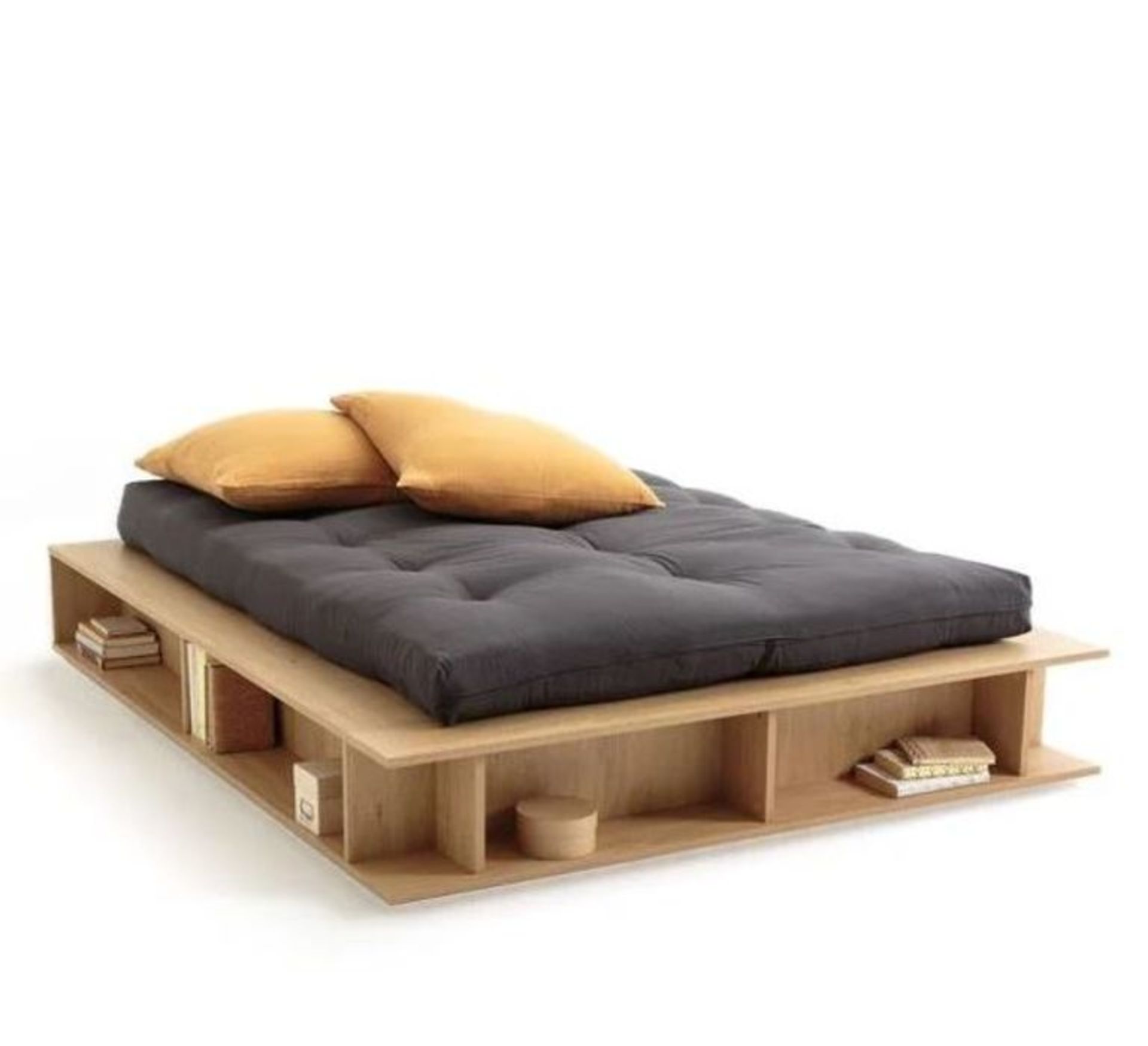 LA REDOUTE PRESTO SEMI-LIFTING BED WITH STORAGE / SIZE: 140 X 190cm