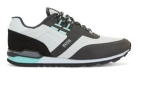 1 X HUGO BOSS HYBRID TRAINERS IN NYLON, MESH AND LEATHER / SIZE 7 / RRP £169.00 / BRAND NEW /