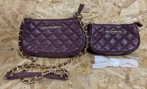 1 X SET OF 2 VALENTINO BAGS OCARINA QUILTED MINI CROSSBODY BAGS / GRADE A, SMALLER BAG IS MISSING