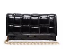 1 X STEVE MADDEN BTANGLED CLUTCH BAG - BLACK / RRP £85.00 / GRADE B, ONE HANDLE CLASP MISSING ON THE