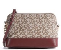 1 X DKNY BRYANT LOGO DINE CROSSBODY BAG - BEIGE/RED / RRP £150.00 / GRADE A, WITH TAGS
