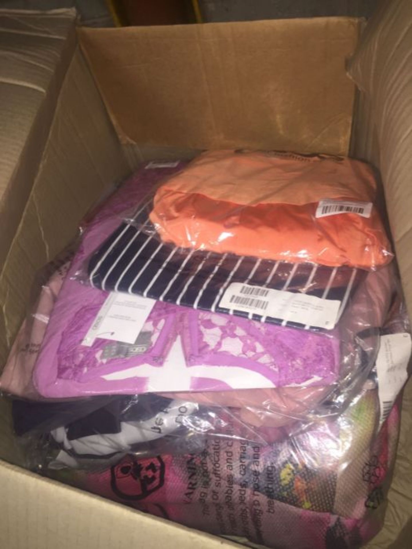 1 LOT TO CONTAIN A BOX OF SEALED ASOS FASHION, SIZES AND COLOURS VARY