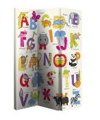 1 X LOT TO CONTAIN AN ARTHOUSE ANIMALS ABC ROOM DIVIDER 150CM X 120CM / RRP £90.00 / GRADE A