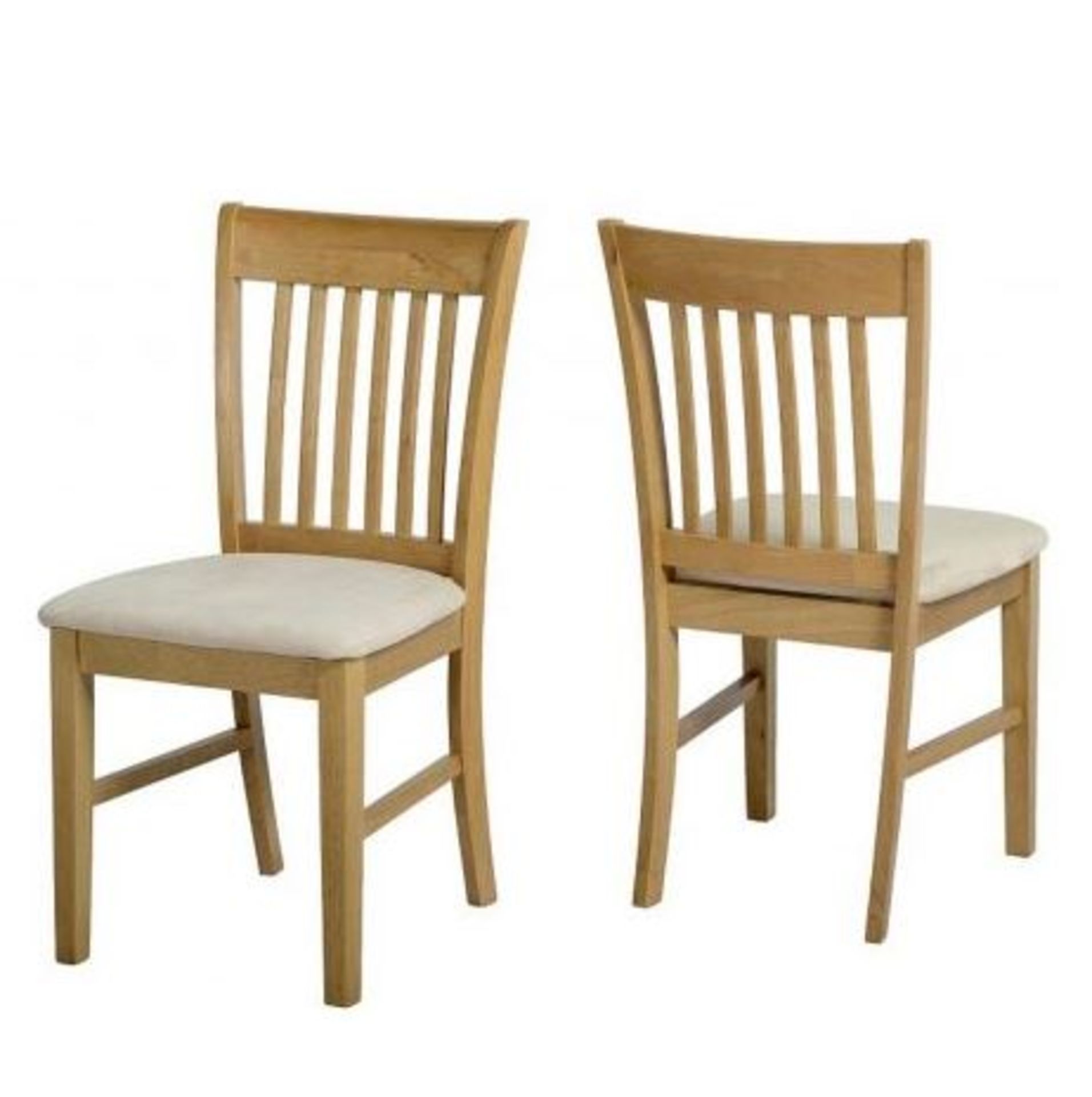 2 X OXFORD DINING CHAIRS NATURAL OAK/MINK / CUSTOMER RETURN. GRADE A/B