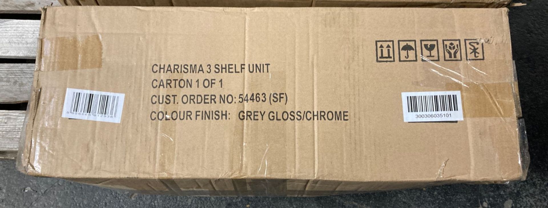 1 X CHARISMA 3 SHELF UNIT IN GREY / RRP £90.00 / CUSTOMER RETURN. GRADE A/B - Image 2 of 2