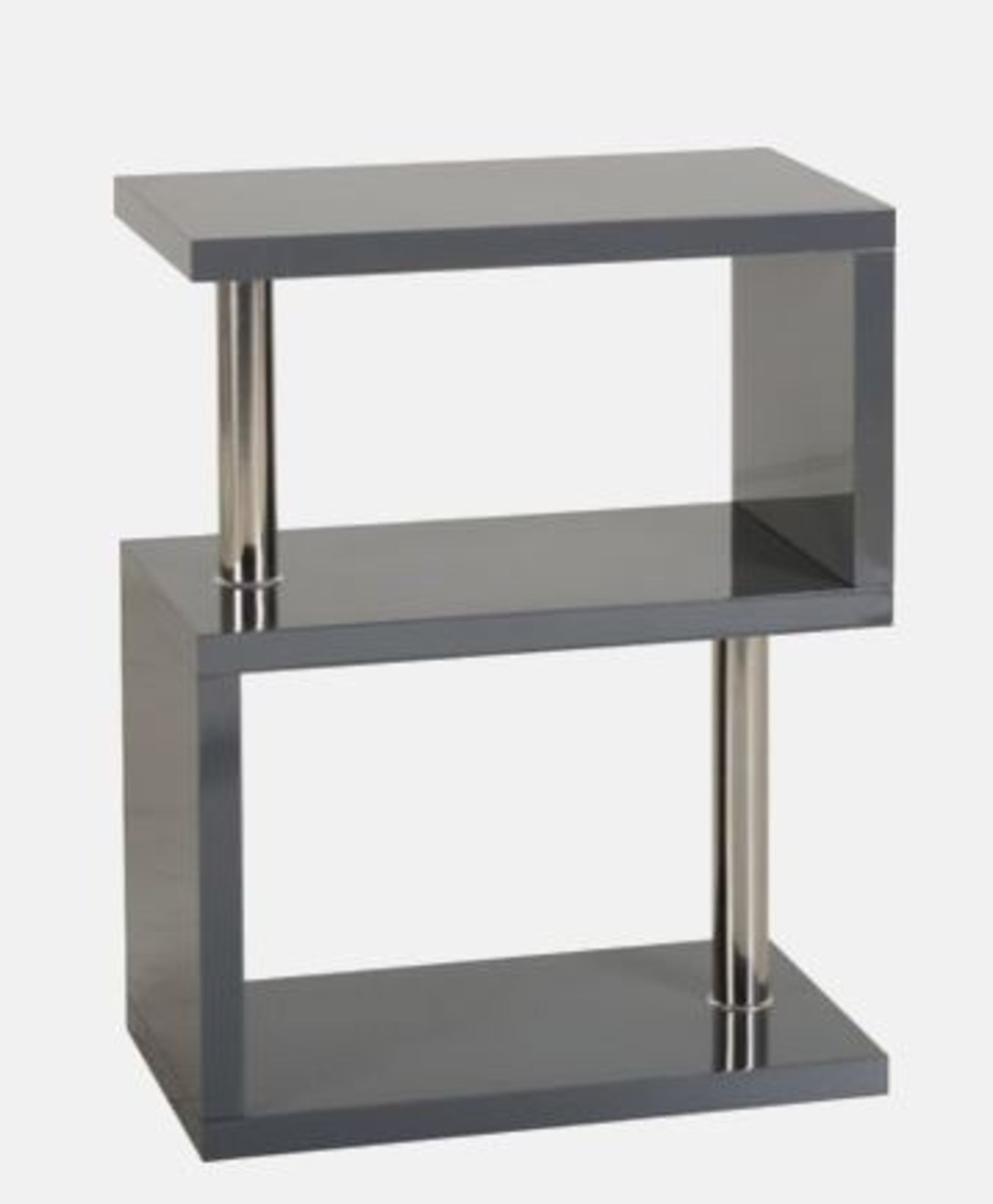 1 X CHARISMA 3 SHELF UNIT IN GREY / RRP £90.00 / CUSTOMER RETURN. GRADE A/B