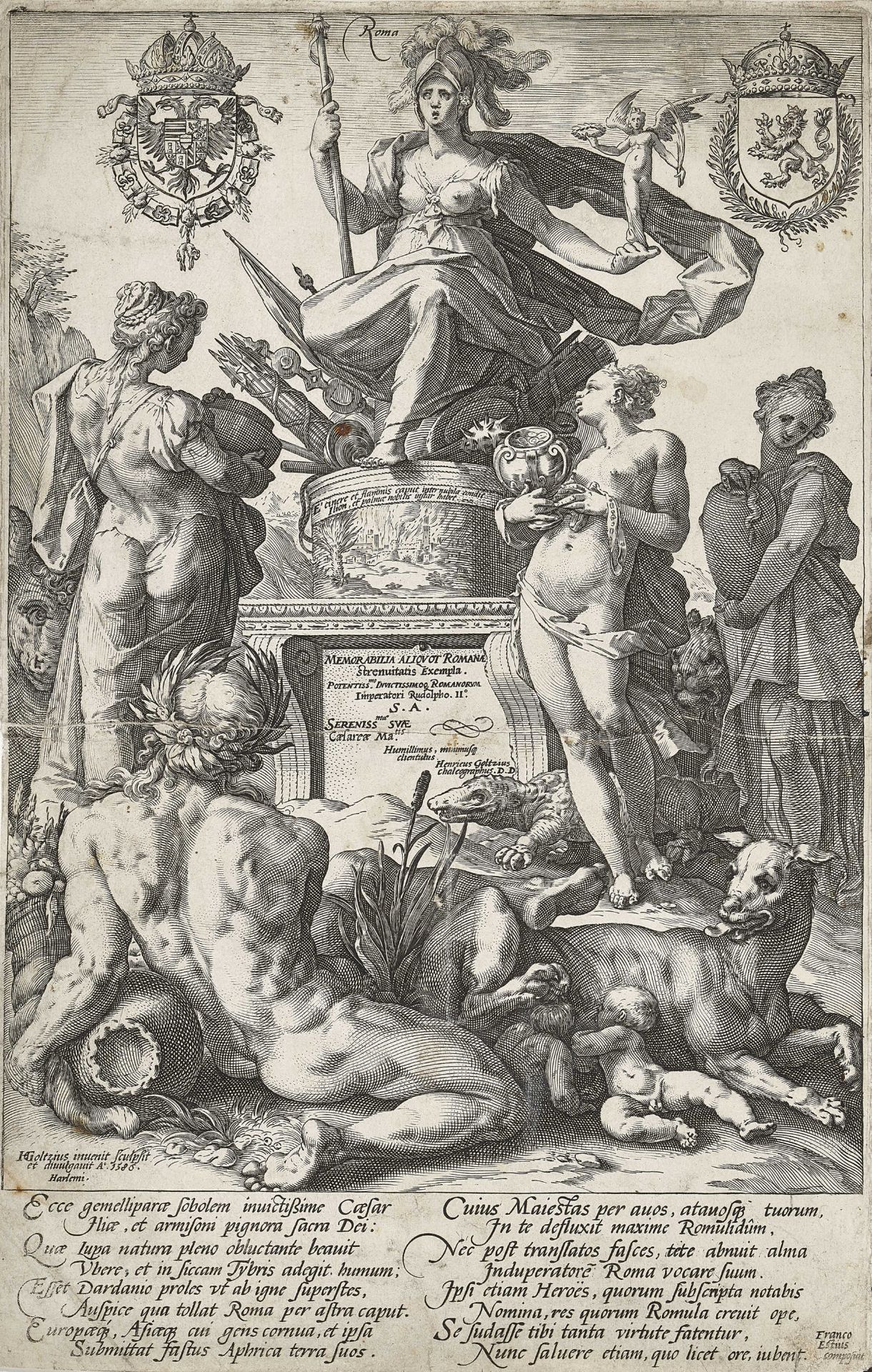 GOLTZIUS, HENDRICK: "Roma - Allegorie von Rom".