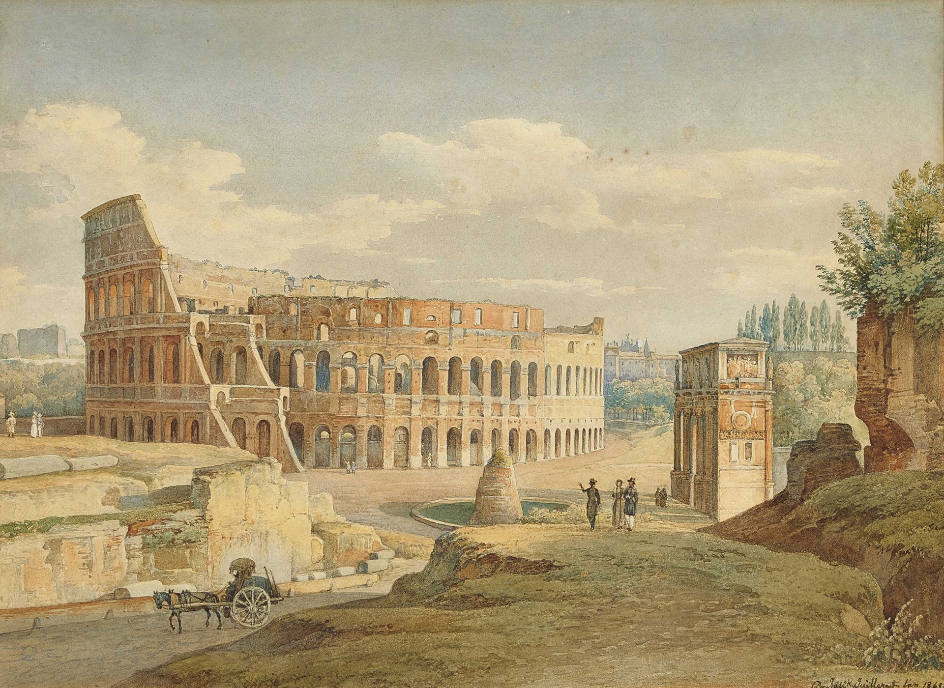JUILLERAT, JACQUES-HENRI: Das Kolosseum in Rom.