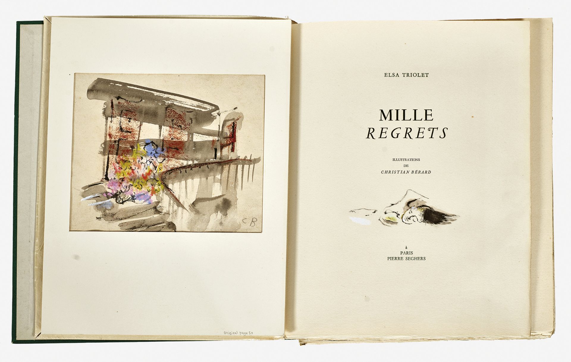 BÉRARD, CHRISTIAN: Elsa Triolet: "Mille Regrets".