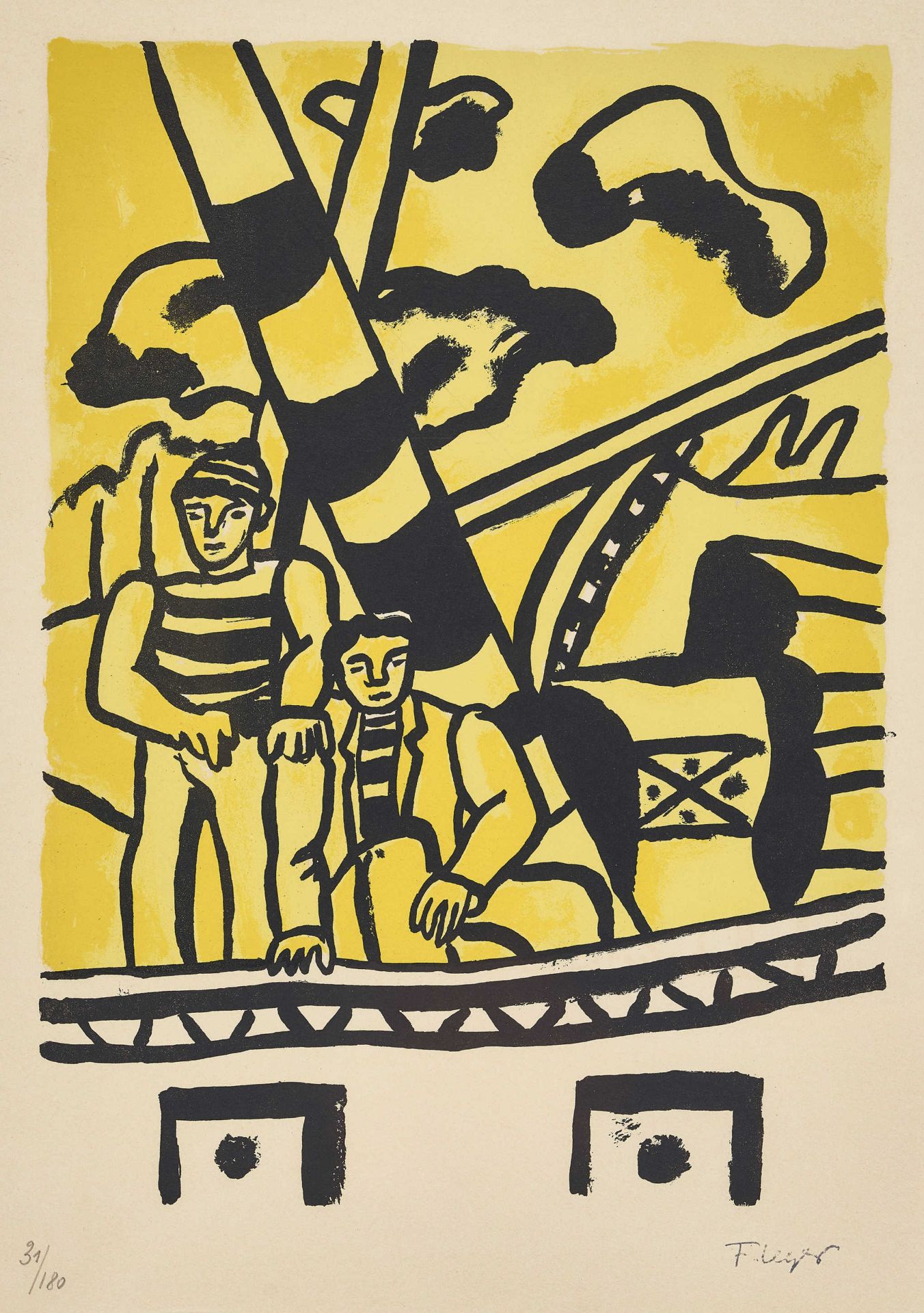 LÉGER, FERNAND: "Le remorqueur jaune".