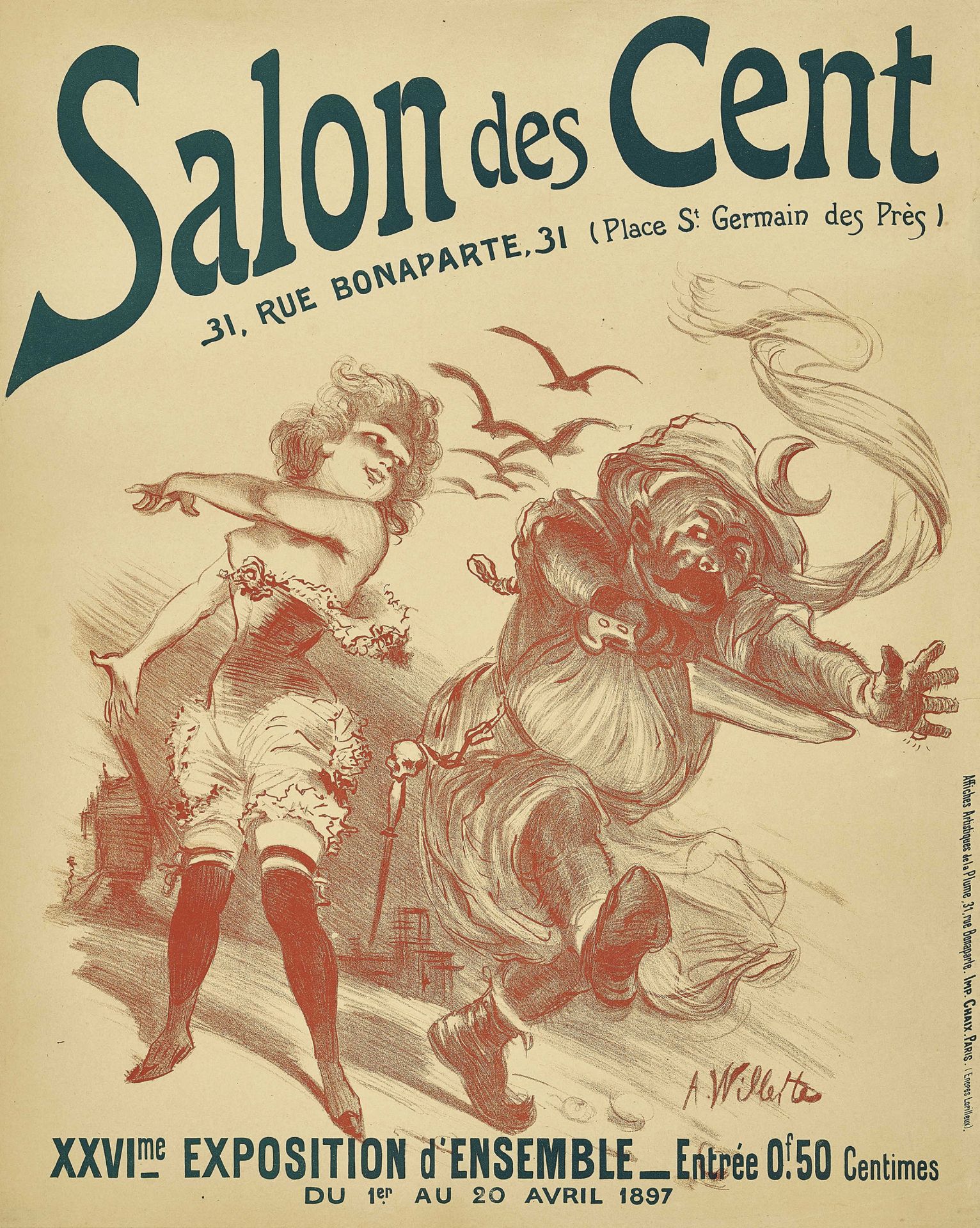 WILLETTE, ADOLPHE LÉON: "Salon des Cent 1897".