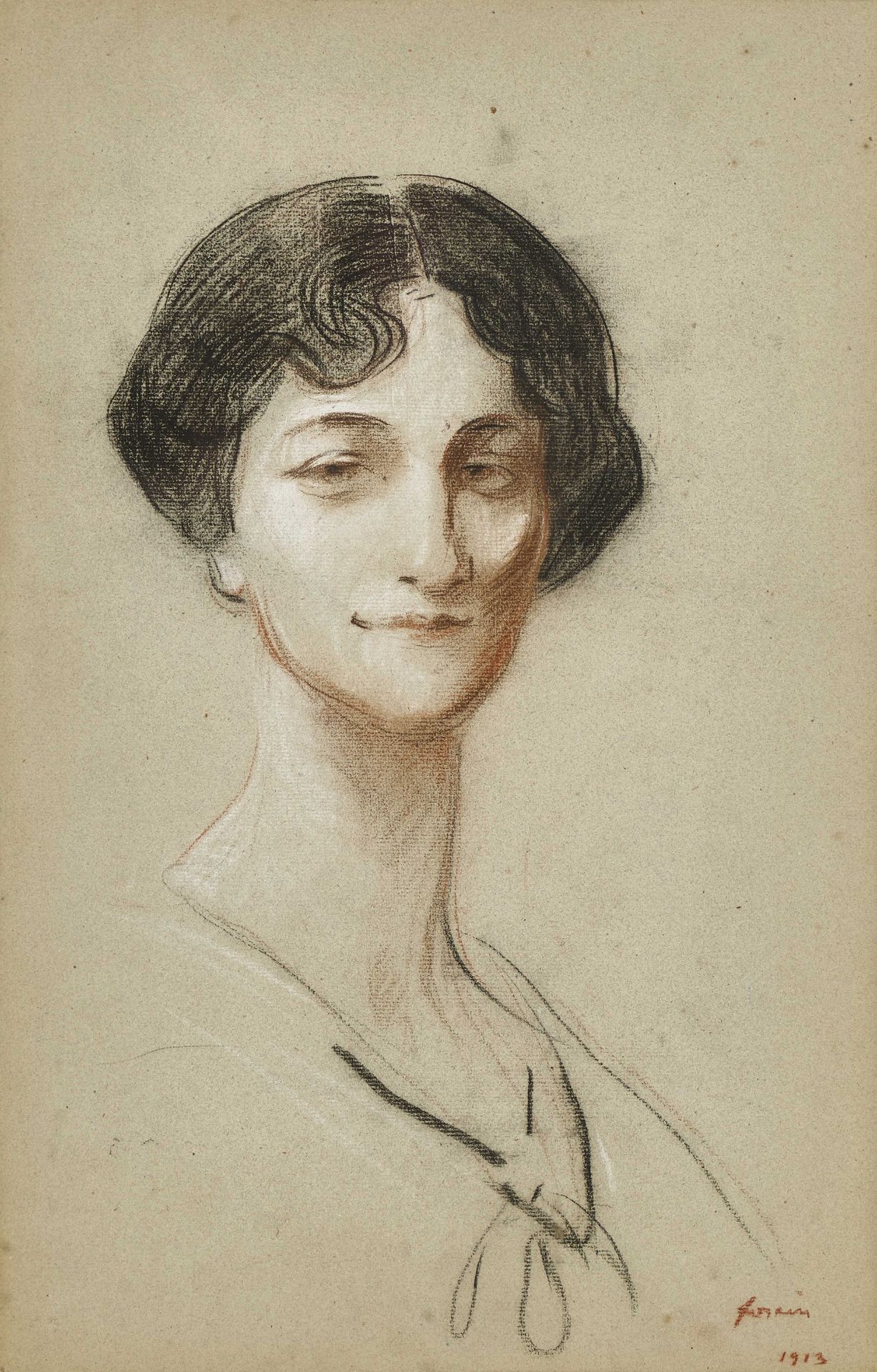 FORAIN, JEAN LOUIS: Portrait d'une femme.