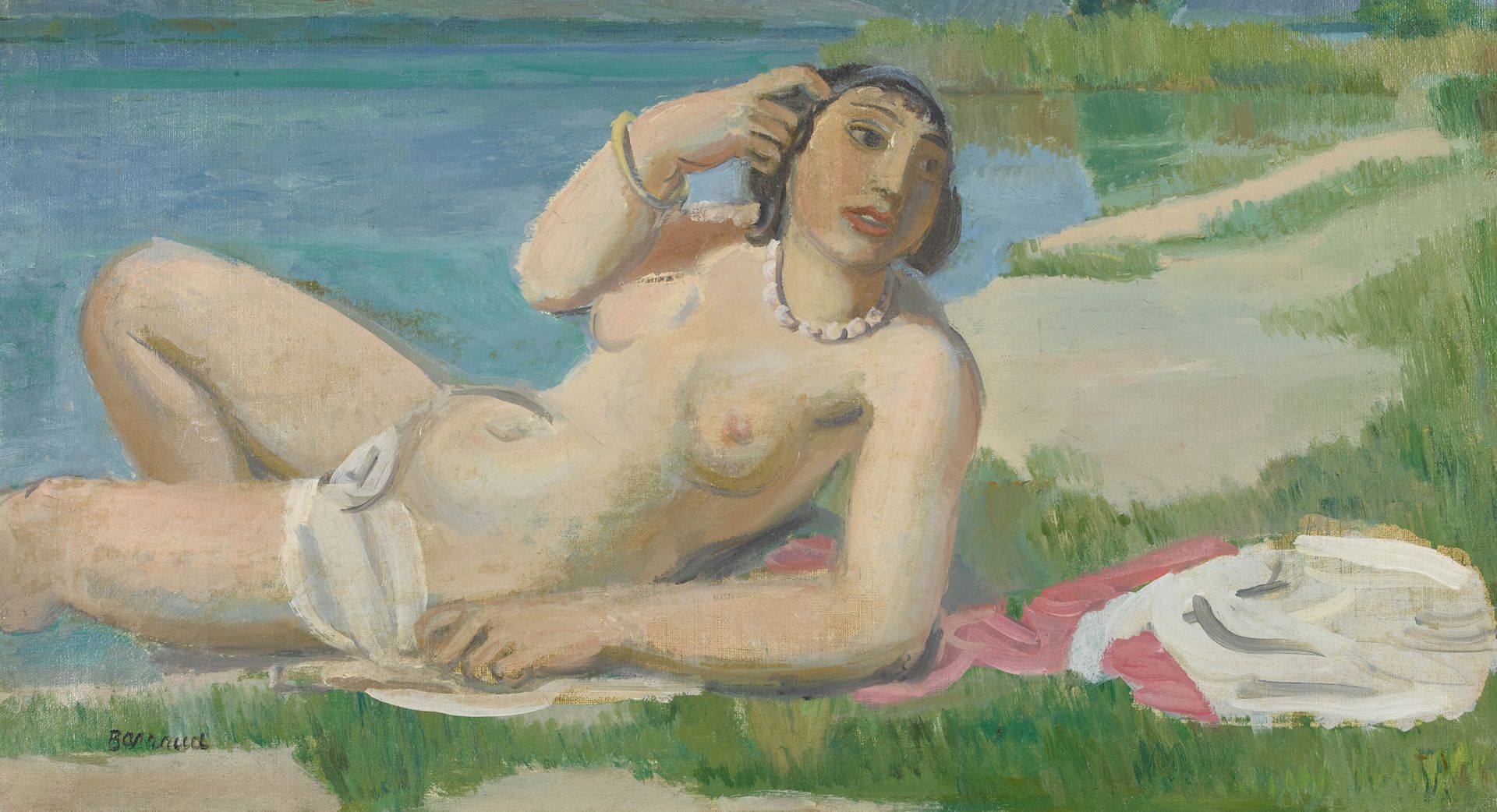 BARRAUD, MAURICE: La baigneuse.