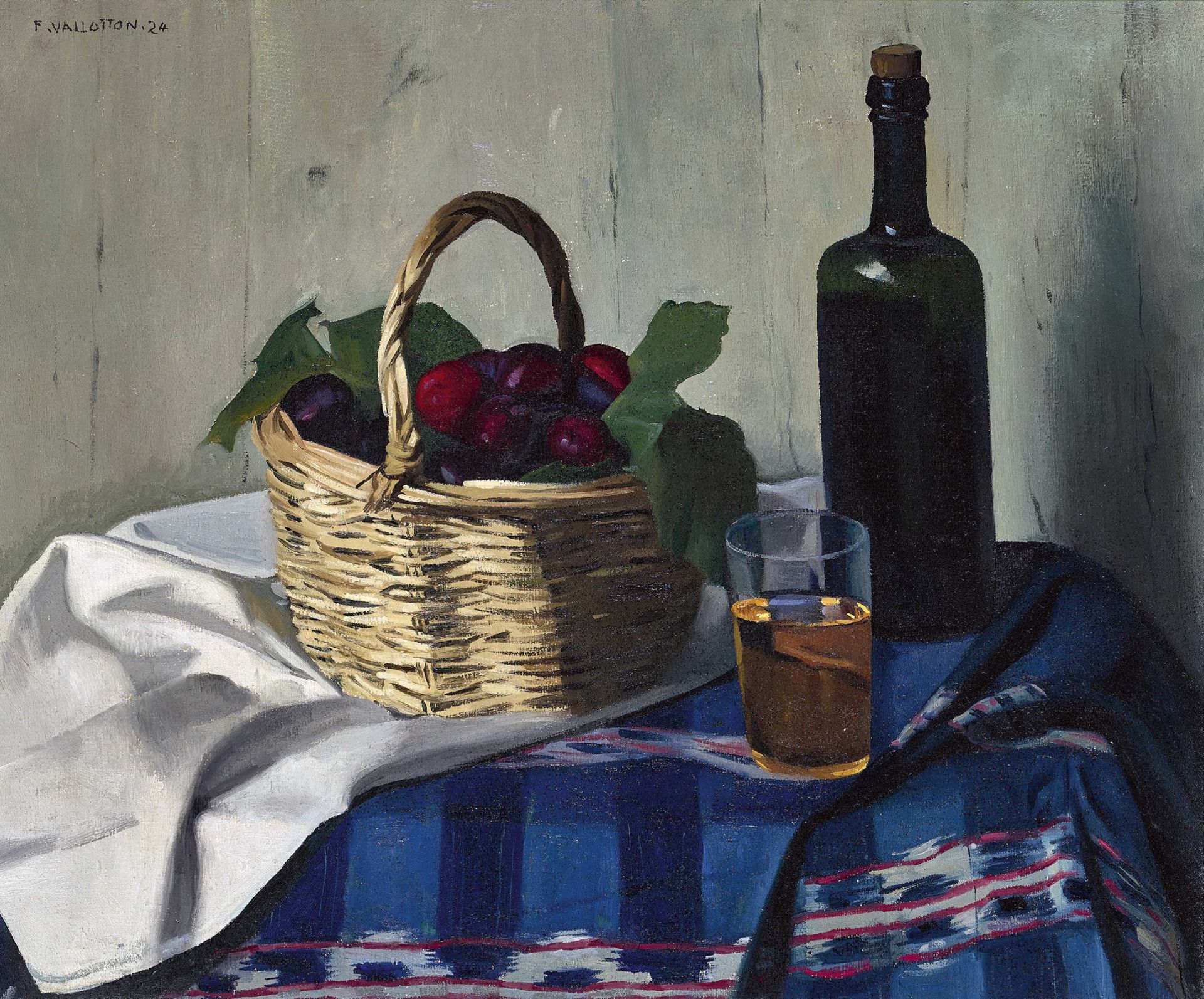 VALLOTTON, FÉLIX: "Panier de prunes".