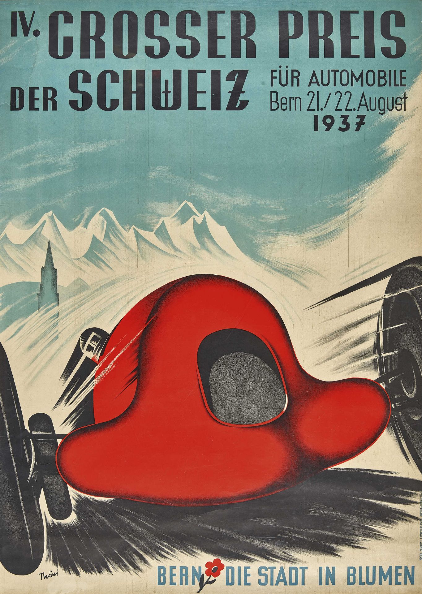 THÖNI, HANS: "IV. Grosser Preis der Schweiz für Automobile Bern 1937".