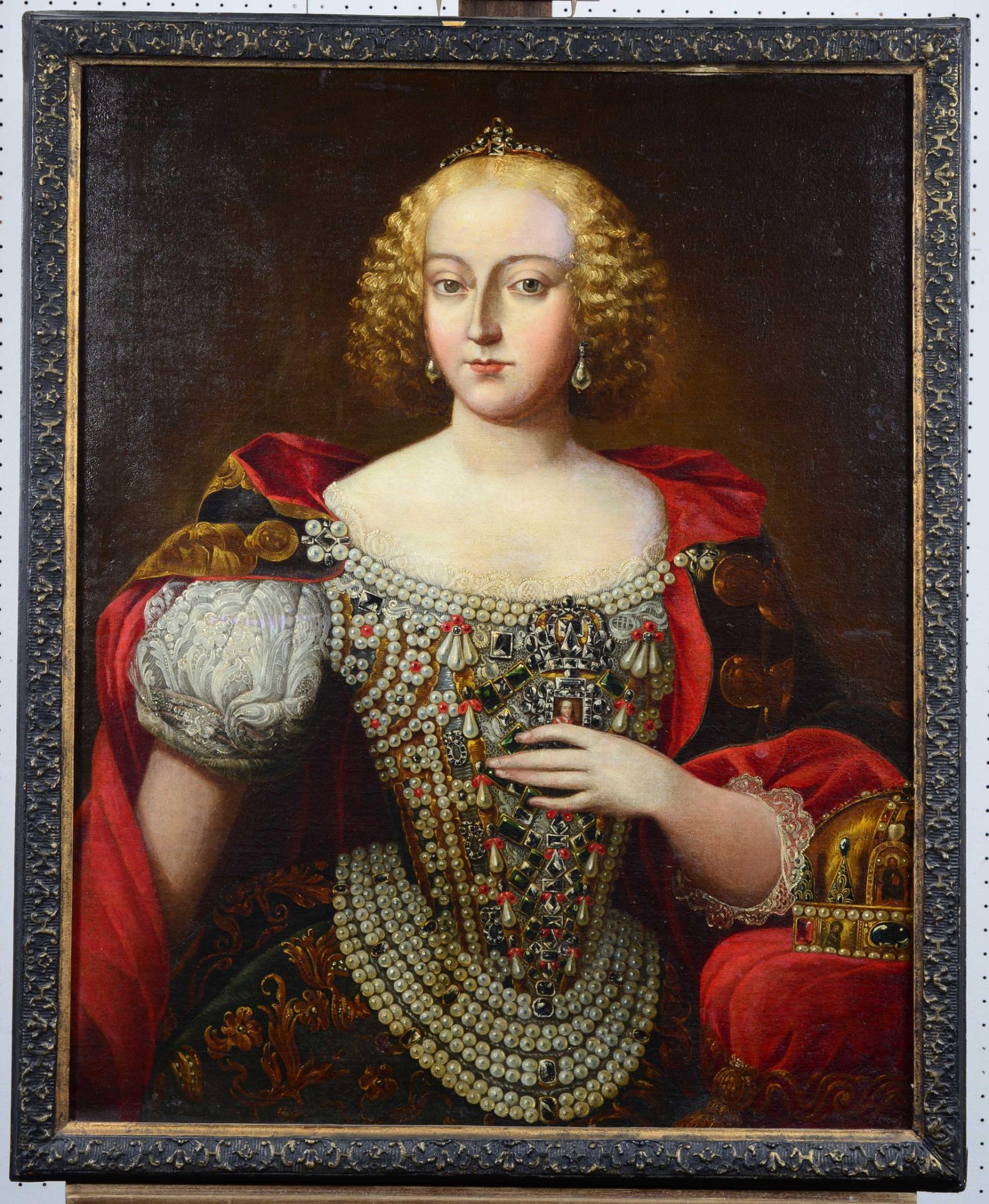 ÖSTERREICH/UNGARN, 18. JH.: Porträt von Maria Theresia im Krönungsornat. - Image 2 of 6