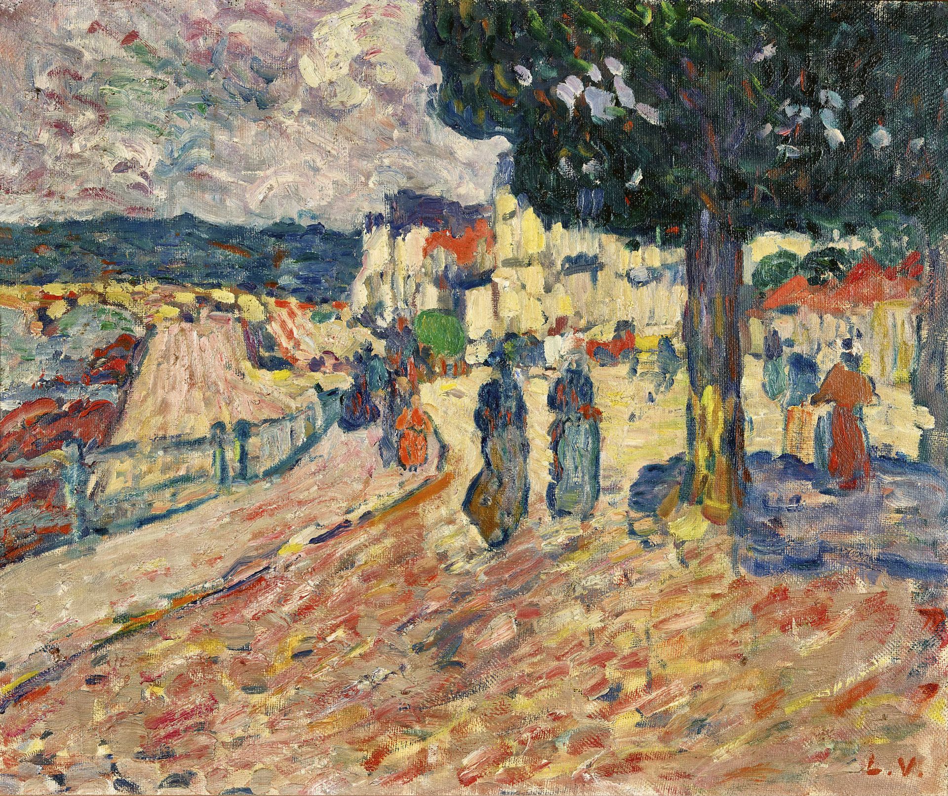 VALTAT, LOUIS: "Promeneuses au bord de l'eau, environs de Paris".