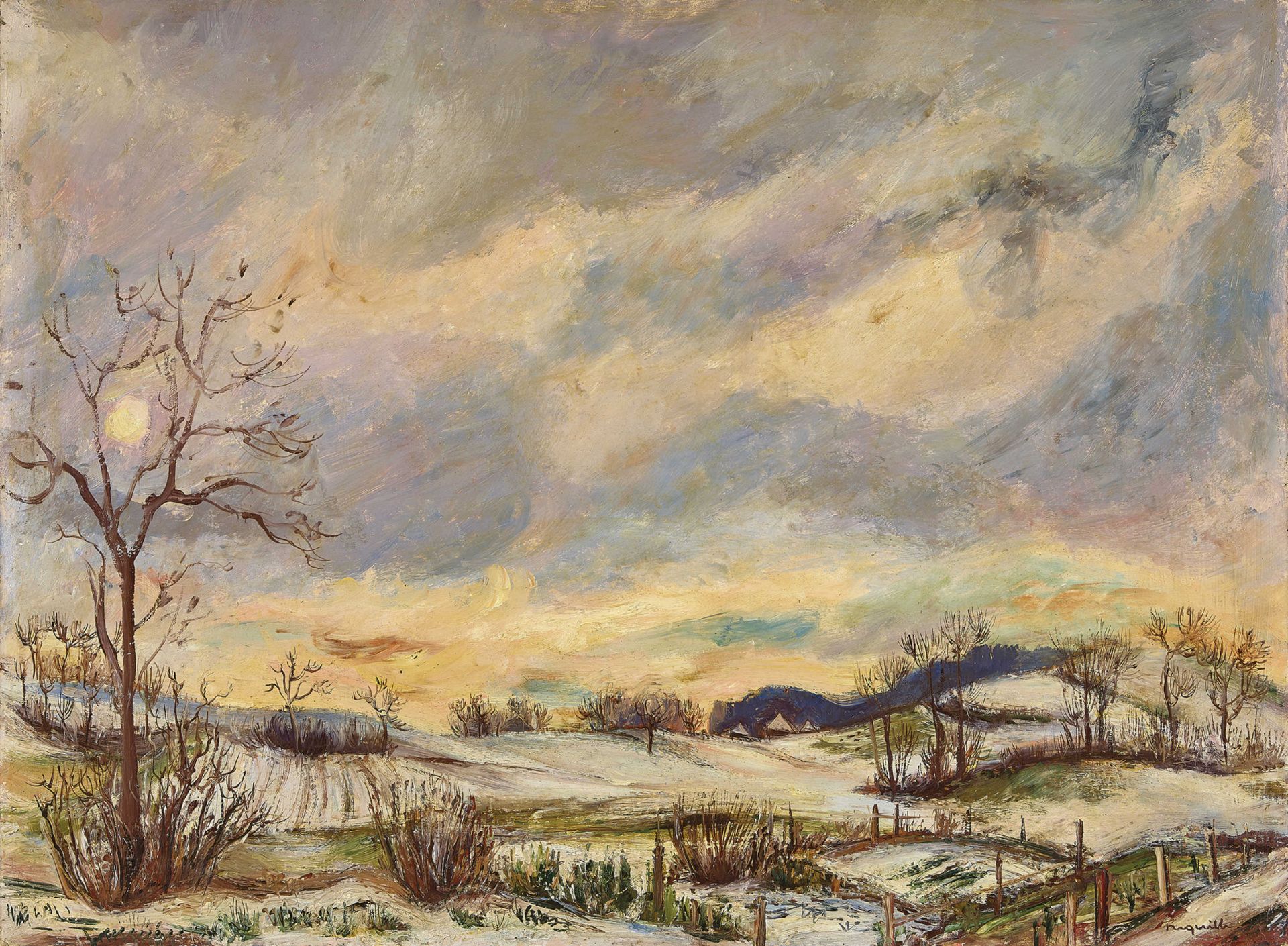 NIQUILLE, ARMAND: Paysage hivernal.