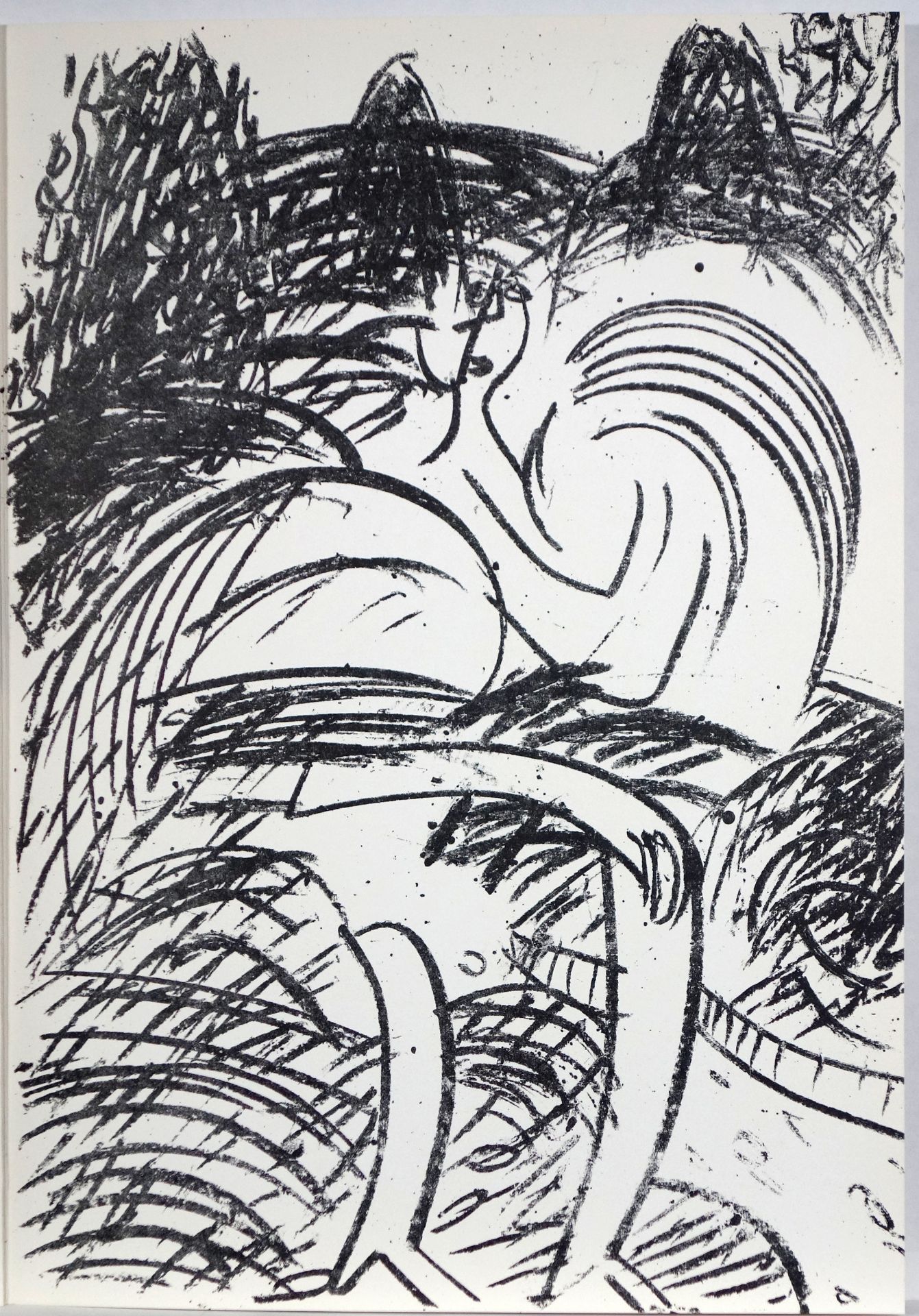 HAP Grieshaber (1909–1981) Engel der Geschichte 10/1968 Studenten-Engel - Bild 6 aus 6