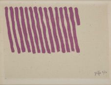 Serigraphie Giorgio Griffageb. 1936 Turin "Farbe auf Leinwand" 1978 u. re. sign. Griffa Exemplar 2/