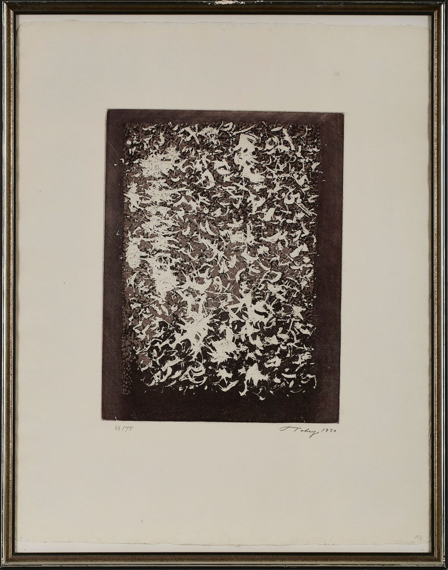 3 Aquatinten Mark Tobey1890 Centerville - 1976 Basel "o.T." je u. re. sign. u. dat. Tobey 1970 - Bild 3 aus 4