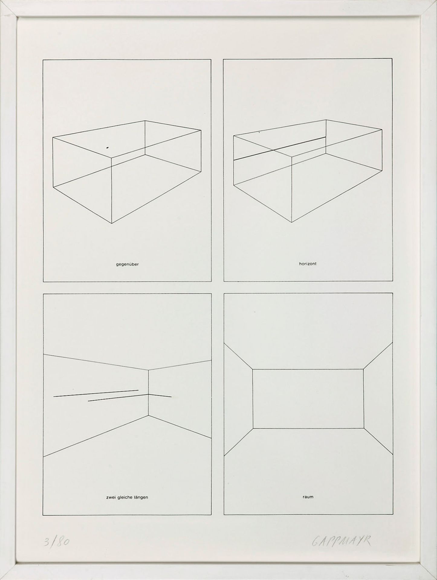 Serigraphie Heinz Gappmayr 1925 Innsbruck - 2010 Innsbruck "o.T." u. re. sign. Gappmayr Exempla