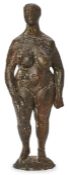 Bronze Wanda Pratschkegeb. 1939 Berlin "Stehende" am Sockel monogr. WP Exemplar 1/6, H 54,5 cm