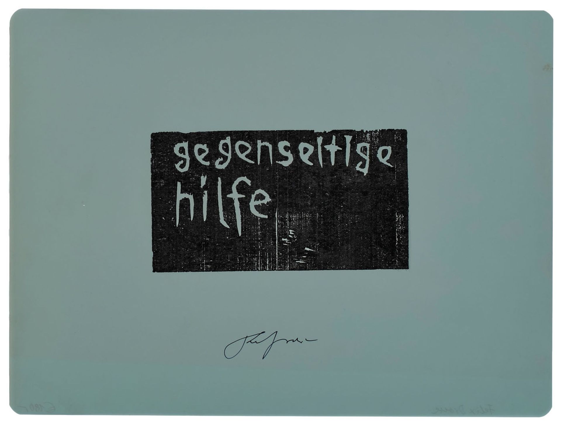 3 Holzschnitte Felix Droese geb. 1950 Singen "o.T." jew. u. mitte sign., 1x dat. 1986 auf Folie - Image 2 of 3