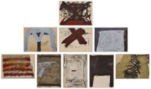 9 Farblithograpien Antoni Tàpies1923 Barcelona - 2012 Barcelona "Aus: Suite des Campins" je u. re.