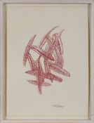 Farblithographie Mark Tobey 1890 Centerville - 1976 Basel "o.T." u. re. sign. Tobey
