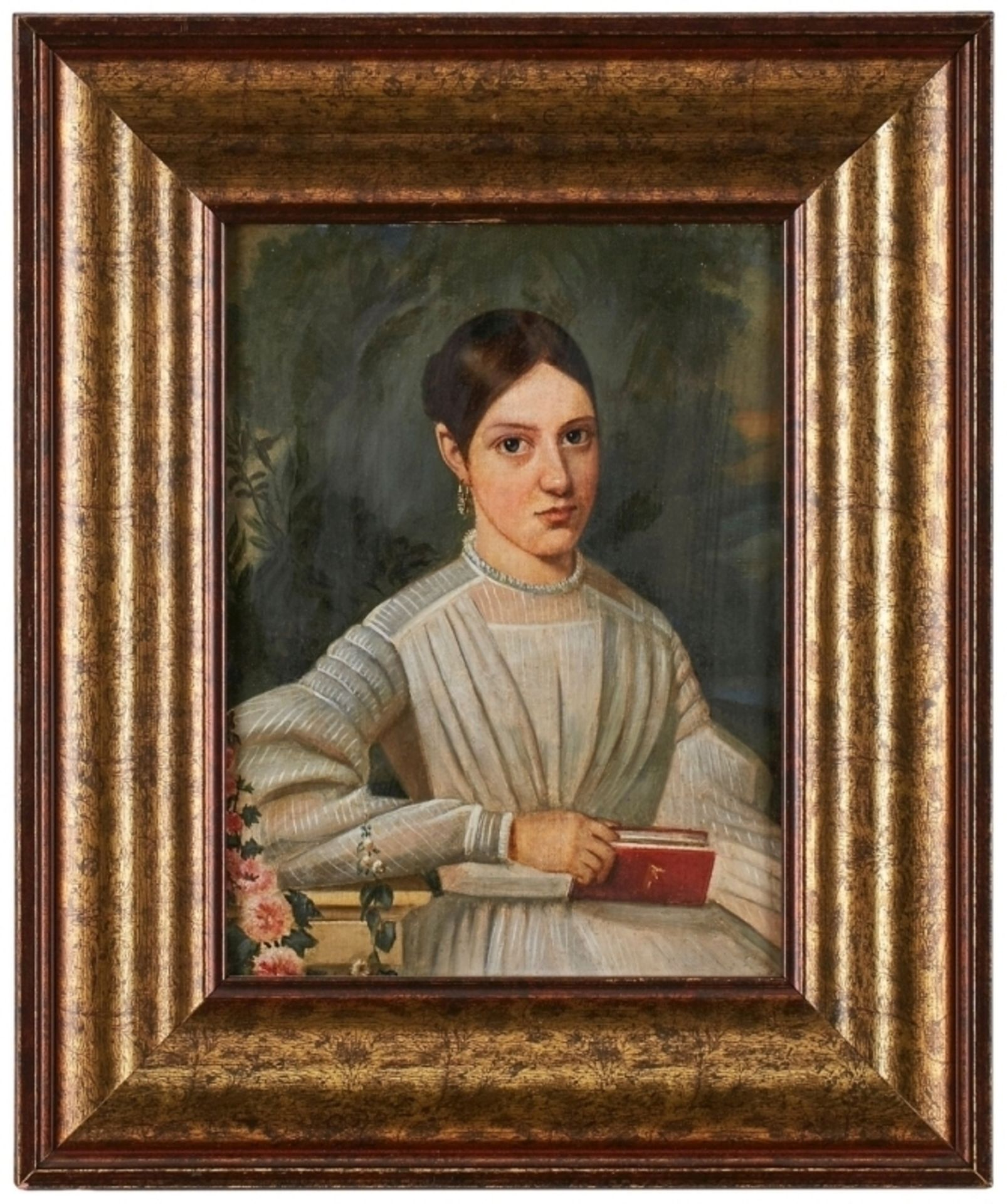 Gemälde Bildnismaler um 1850 "Sitzende